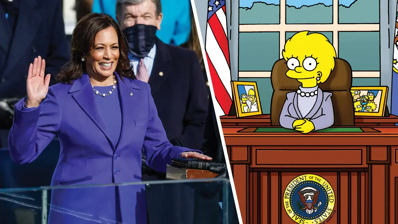 Can Kamala Harris swear that her 2021 inauguration outfit wasn’t inspired by Lisa Simpson